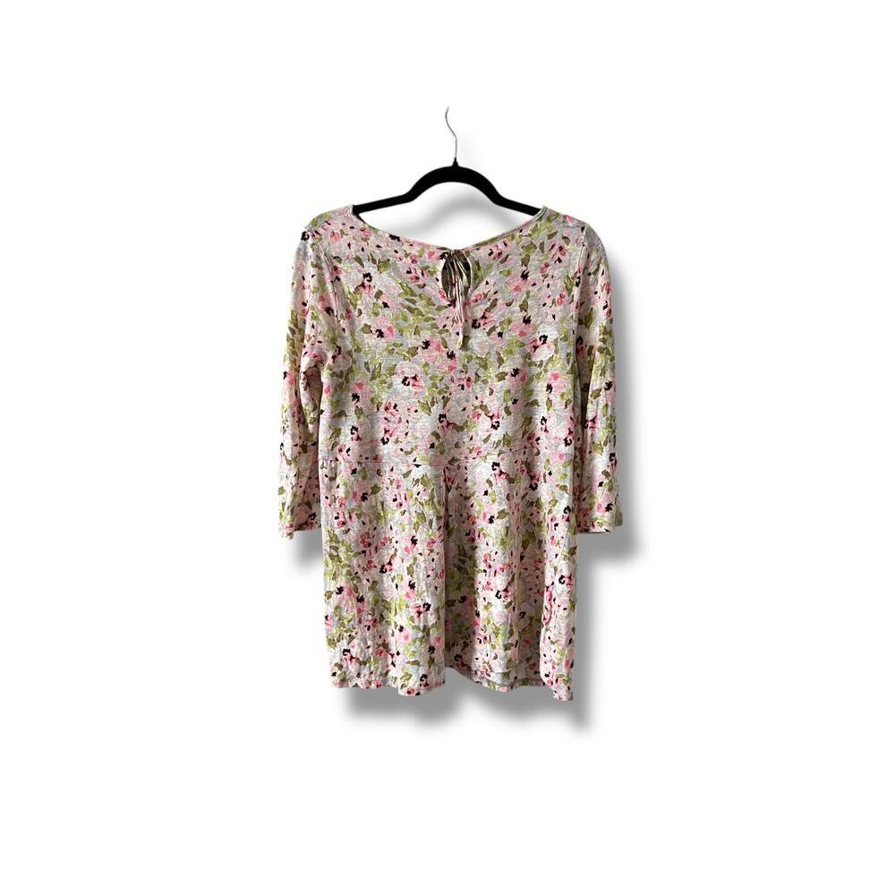 J. Jill Floral Linen Blouse